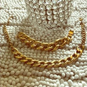 Talbots gold chain bracelet and necklace set!